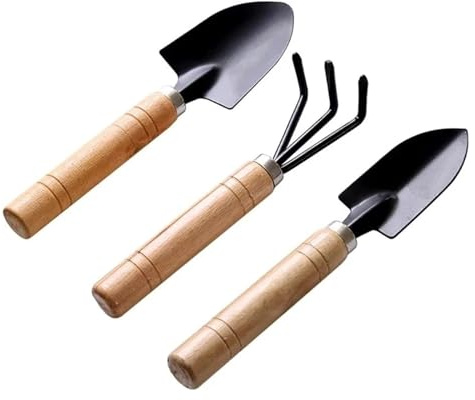Trädgårdsspad 3-pack trädgårdsredskapsset for grönsaker, blommor och krukväxter 14-17,5 cm