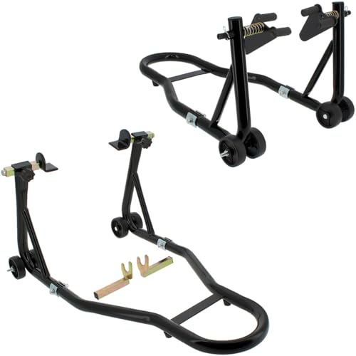 Béquilles Moto pour Roues Avant et arrière - Capacité 450 kg - Supports Stables universels