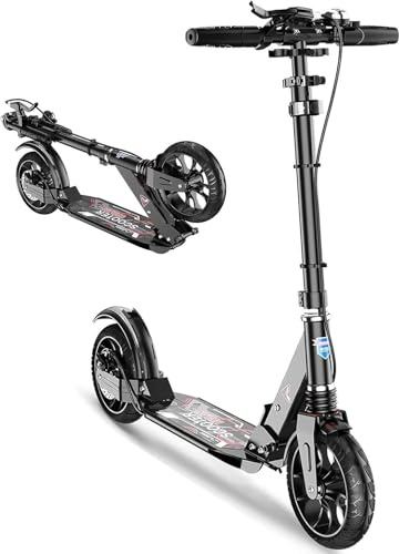 QKBMFK City Scooter Children 150 Kg Load Capacity, Foldable Kickboard with Brakes & Shock Absorbers Non-Electric