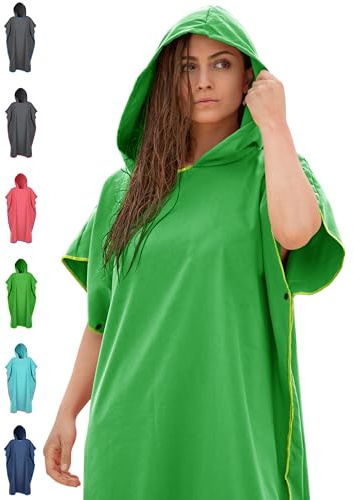 NirvanaShape Accapatoio Uomo/Donna Stile Poncho, Accappatoio Microfibra e Asciugamano Palestra, Poncho Surf ad Asciugatura Rapida, Ideale per Surf, Gite in Campeggio, Sauna, Spiaggia