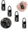 Gepäckschloss 4 Stück, Kofferschloss, Kombinationsschloss 3 Stelliges Zahlenschloss Zinklegierung Reiseschloss Mini Kombination Vorhängeschloss, Luggage Lock für Koffer Gepäck Rucksack, Schwarz