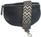 Generic Damen Bauchtasche Stylische moderne Taschen mit breitem Wechselriemen Nappaleder Echtleder Bauchtasche inkl. Riemen Gürteltasche Crossbag Umhängetasche Ledertasche, Schwarz, Zeit