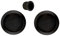 AZERODESIGN - Kit porte coulissante - Poignée de porte coulissante - Poignée de porte coulissante - Rosaces rondes et dé à coudre central - Dimensions 56 mm et dé à coudre 29 mm (noir)