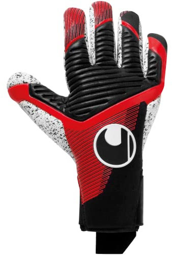 uhlsport Powerline Supergrip+ Finger Surround Torwarthandschuhe für Kinder und Herren, Torwart-Handschuhe, Torhüter-Handschuhe mit Neuer Haftschaumformel und maximaler Gripfläche