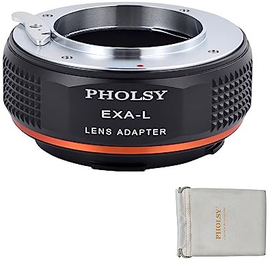 PHOLSY Adaptador de Objetivos Exakta a LL para Lente de Montura Exakta (No Topcon) y Cuerpo de Cámara Leica L Montura para Leica SL2, SL2-S, CL, TL2, Lumix S5, S1, BS1H, Sigma fp, fpL, Exakta-Leica L