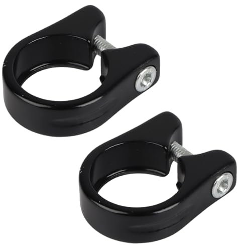 Negro Abrazadera Sillin Bicicleta Abrazadera de Bicicleta - 2Pcs Cierres de Sillín Abrazadera de Tija de Sillín, para Bicicleta con Palanca de Liberación Rápida, para Bici de Montaña, 31,8mm