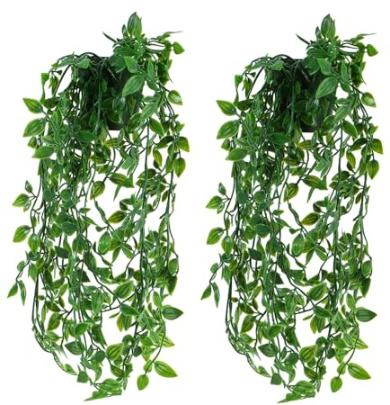 ABCDipper Piante Artificiali da Interno Decorative Finte Piante Sospese con Vaso Edera Rampicante per Casa Tavolo Mensola Matrimonio