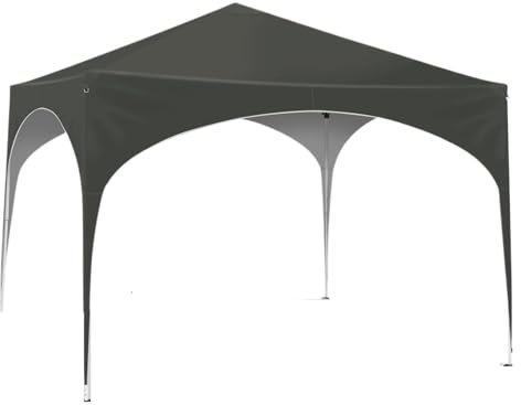 JKELPV Tettoie per Auto Gazebo da Giardino con Tenda da Festa 3x3m, Padiglione Pop-up con Tetto semicircolare per Esterni, baldacchino Pieghevole Impermeabile Box Auto da Esterno(Gray)