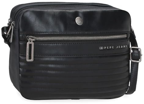 Pepe Jeans Biker Sac à dos pour ordinateur portable, en polyester avec détails en cuir synthétique., Bretelles larges, ergonomiques et rembourrées qui s'adaptent parfaitement au dos, par Joumma Bags
