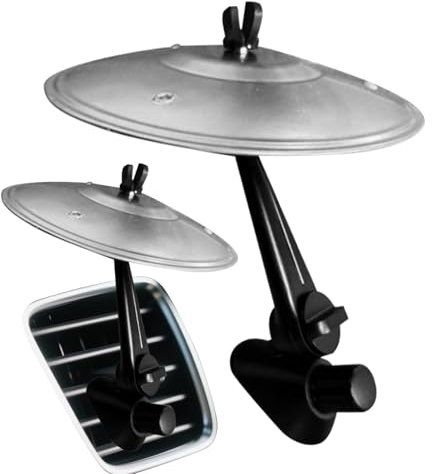 JIEBWCHA Platillo de Tambor Para Coche, 14x13.5x3.5cm, Hierro Crash de Choque, Fácil de Instalar y Duradero Para Amantes de la Música