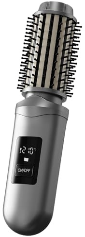 Hozaenwa Cepillo Alisador Térmico | Herramienta Térmica para Cabello Inalámbrica 2600mAh | Cepillo Alisador Para El Cabello,para Casa, Salón de Belleza, Barbería, Peluquería, Dormitorio, Viaje y
