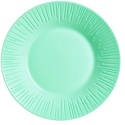 Luminis Opal Glass Dinner Set Dinnerware Modern Summer Plates Microwave Safe Dishwasher Safe Dining Modern (Turquoise, 6 Soup Bowls)
