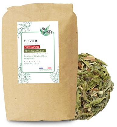 Feuilles d’Olivier 1 kg – Plante Médicinale Traditionnelle pour Circulation, Tension & Défenses Naturelles | Infusion Bien-Être et Complément Naturel – Rue des Plantes