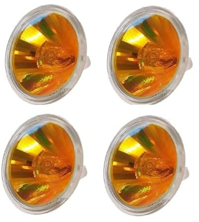 Amber MR16 GU5.3 Xenon Lamp 12V 45W- HoneyFly Orange GU5.3 MR16 12V 45W 8° Xenon Flame Lamp for Dimplex Pack of 4 Lamps