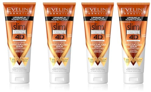Eveline Cosmetics Slim Extreme 4D Professional Intensive Fat Burning Cream for Weight Loss, Firming Body Cream, Firms Abdomen, Slim Thighs