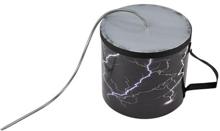 Solinder Spring Drum 6 Zoll Spring Drum Thunder Drum Sound Effect Instrument Holz Leicht Tragbar Donner Tube Sound Maker Donner Sound Simulation für Große Versammlungen Sportveranstaltungen Celebratio