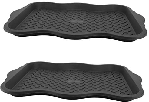 TOGEVAL 2 Piezas Bandeja Multiusos para Zapatos y Botas Bandeja De Plástico para Almacenamiento para Uso Doméstico Pasillo