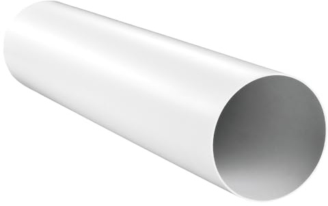 Tuyau de ventilation en PVC - 100-150 mm - Longueur : 1 m - Plastique ABS - Tube rond - Pour évacuation et entrée d'air - Canal d'évacuation d'air - Tuyau d'évacuation d'air - Système de ventilation