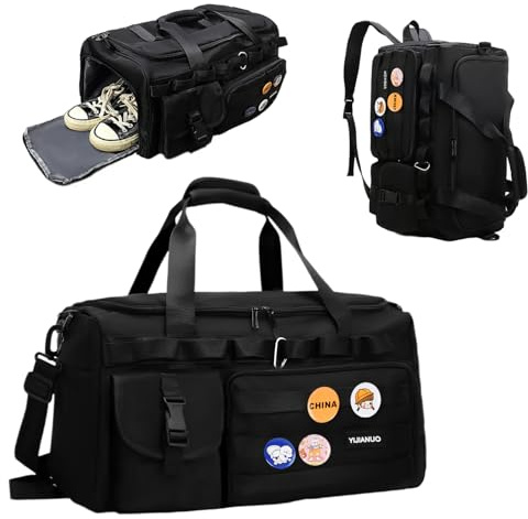 Bolsa de Deporte para Mujer y Hombre, Bolsa Deporte Gimnasio Grande, Bolsa Gimnasio de Viaje con Compartimento para Zapatos y Humedad, Bolsos Deportivos, Training Duffel Bag para Viaje Entrenamiento