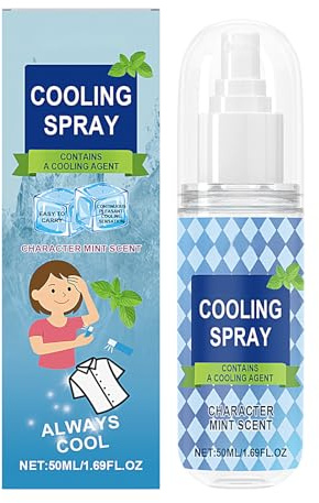 yakermur Spray refrigerante – Spray refrigerante deportivo 50 ml | niebla de hielo hidratante UV líquido para viajes diarios, exteriores, clima caliente, golf, deportes, senderismo y