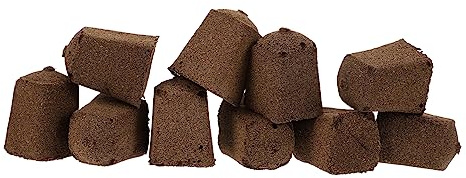 ibasenice Bloque de Nutrientes para Flores y Bloque de Cultivo para Vivero, Trasplante y Plantación de Flores, Verduras y Frutas, 10 Piezas de 30x30x40mm, Material Biodegradable, Mejora