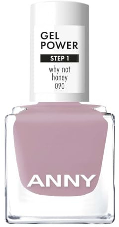 ANNY Gel Power Nail Polish – Gel-Farb-Nagellack ohne UV-Lampe, brillanter Glanz & bis zu 12 Tage Halt, splitter- & kratzresistent, Farbe: Why not Honey - Pudriges Rosé-Mauve – 8 ml