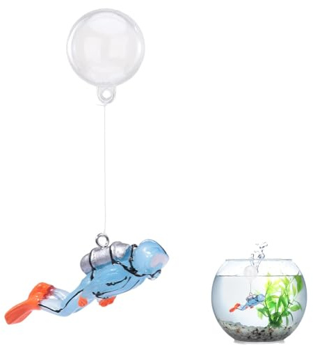 Duqulle Decoraciones flotantes para acuarios | Decoraciones de Bolas de Resina para Peces para Tanque,Pecera decoración Acuario Buzo pecera Acuario Buzo Flotante Ornamento Peces Juguetes