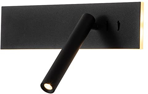 WQHPLMD Ljus 12W LED-sänglampa Läslampa Rotera 360° 3W LED-väggspot med för sovrum, vardagsrum, arbetsrum, varmvit, vit