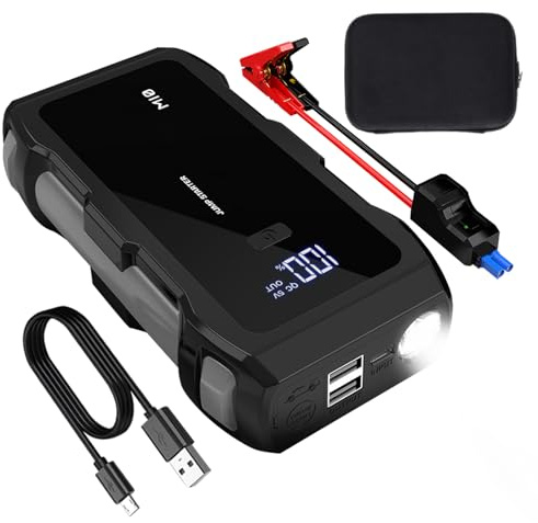 Avviatore Di Emergenza Per Batteria Auto - 8000A 12V Con Ricarica Rapida USB,Pacchetto di Avviamento per Batteria Auto | Per Berline, Camion, Motocicli, Barche, Motoslitte, Trattori