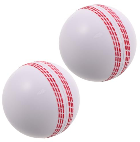 SHINEOFI 2 Pièces Balle de Cricket en Mousse PU pour Exercices D'intérieur, Balle D'entraînement Polyvalente pour Progression des Compétences et Routines de Coaching