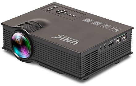 Paramount City UC40 Pro Multi-Media Mini LCD LED Home Theater Cinema Business Proiettore Videoproiettore LED 800 lumen, HD 1080P IP/IR/USB/SD/HDMI Accesso da Android Apple TV U disk (nero)