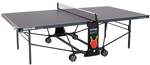 Kettler Outdoor 5 Professional Table Tennis Table, Tournament quality Ping Pong Table with 5mm melamine resin plate with scratch-resistant overlay layer, weatherproof and foldable