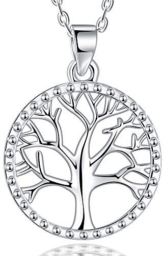 Lydreewam Albero della Vita Collana Donna Argento Sterling 925 con Portagioie Regalo, Regolabile 40 + 5 cm