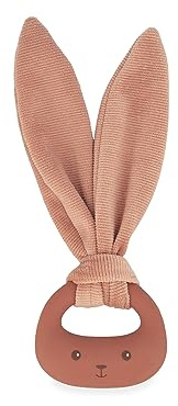 KALOO - Lapinoo - Anello da Dentizione per Neonati - Color Terracotta - Anello Coniglio - Senza PVC Senza BPA - Due Materiali - Accessorio per Neonati - dalla Nascita, K218009