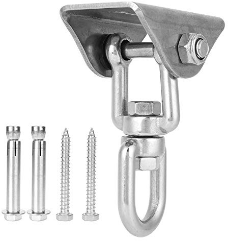 HERCHR Kit per Appendere L'amaca, Gancio per Altalena Girevole in Acciaio Inossidabile per Sedia Sospesa a Piastra Fissa Accessorio Supporto per Sedia a Dondolo, Amaca