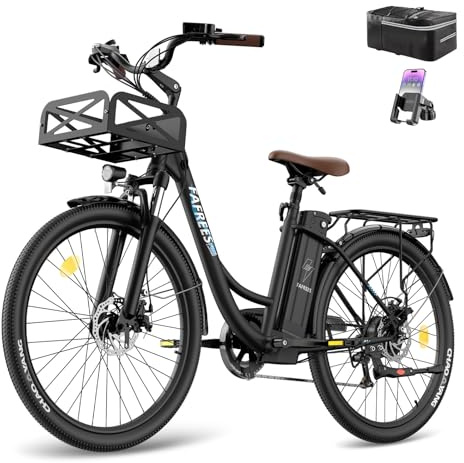 Fafrees F26 Lasting ebike 26 Zoll, E Bike Damen Herren 36V 25Ah Akku, Elektrofahrrad 250W 25km/h, City E-Bike Reichweite 95-200km, E Fahrrad Pedelec 7S, Belastung 120Kg (Schwarz)