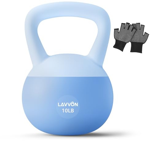 Soft Kettlebell -Cushioned Impact-Resistant Base and Anti-Slip, Kettle bell Anti-Slip Grip Weight for Home Workouts, Safe Strength Training Kettlebells Sets for Women & Men (Blue, 4.5KG(10lb))