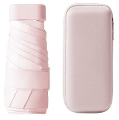 Lonrtesw Ombrellone Portatile Tascabile Ombrellone Capsula Ombrello Anti-Sole per Che per Sole Rosa