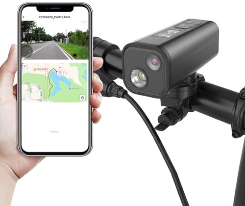 Spedal Bike Camera 4K Recorder Cycling Camera with GPS Tracker&Headlight | 30FPS,IP65 Waterproof,Support Wifi APP, Records Speed/Route,6-Axis EIS,132° Wide Angle,Night Vision,Rechargeable,64GB SD Card