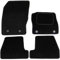 Easimat Custom Fit Black Carpet Car Floor Mats for Ford Focus Mk3 2011-2018, 4 Piece Set