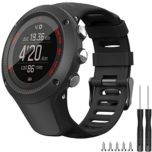 Songsier SUUNTO Ambit 3 Armband, Silikon Sportarmband atmungsaktiv Ersatz Uhrenarmband Herren & Damen Armband für SUUNTO Ambit 3 Sport, Ambit 3 Run, Ambit 3 Peak, Ambit 2, Ambit 2S, Ambit 2R, Ambit 1
