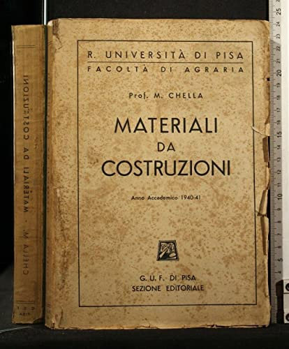 MATERIALI DA COSTRUZIONI ANNO ACCADEMICO 1940-41