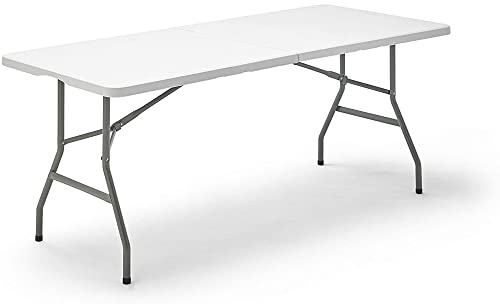 Mesa rectangular plegable multifuncional 183 x 76 x 74 cm patas de tubo d28 mm