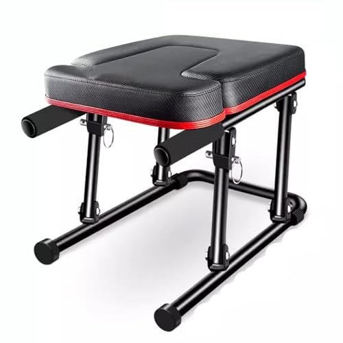 Foldable Inversion Chair, Yoga Inversion Chair, Headstand Stool with armrests, Thickened Shoulder Pads, Multifunctional Household Inversion Stool, Black