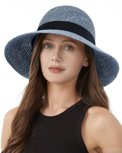 Zylioo XL-XXL Chapeau de Soleil pour Femmes à Large Bord pour la Plage et Les Vacances