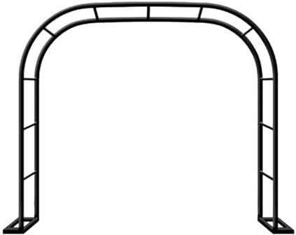 KKTX Grande Arc de Jardin Large 1,4 m 1,8 m 2,4 m 3m 3,5 m, Arches métalliques, Treillis pour Plantes d'escalade, Roses, vignes, Cadre de Soutien, Arbor de pergola amovibleBlack,2.8x2.5m