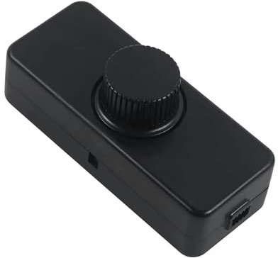 CABLEPELADO Potenciómetro Regulador de Luz con Interruptor – Dimmer LED, Control de Intensidad 12V-24V DC, Atenuador para Tiras LED, Potencia 8A 196W Máx, Conexión por Tornillo