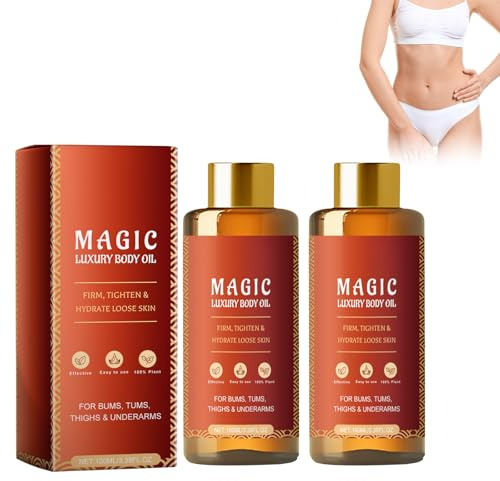 Aceite Hidratante Y Reafirmante Para El Cuerpo - 2 Unidades - Aceite Corporal Para Brazos, Abdomen, Muslos Y Glúteos - Fórmula Mágica Para Piel Firme E Hidratada - Uso En Todo El Cuerpo Skin Oil