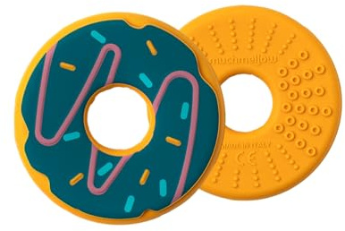 Muchmellow - Massaggiagengive MADE IN ITALY in Silicone per Neonati, Doppia Texture Dentizione, Sollievo Gengive, Plastic Free, BPA Free, Lavabile Lavastoviglie (Donut)
