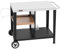 Royal Gourmet Grilltisch mit 85x50 cm Edelstahlplatte, 3-Etage Grillwagen für Tischgrill und Pizzaöfen, Rollwagen mit Griffen, Müllbeutelhalter & Aufbewahrungsregalen, Einfaches Reinigen & Bewegbar